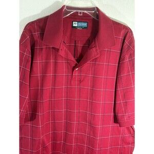 JOS A. BANK MENS LARGE LEADBETTER GOLF POLO STAY COOL TECHNOLOGY STRIPED COTTON